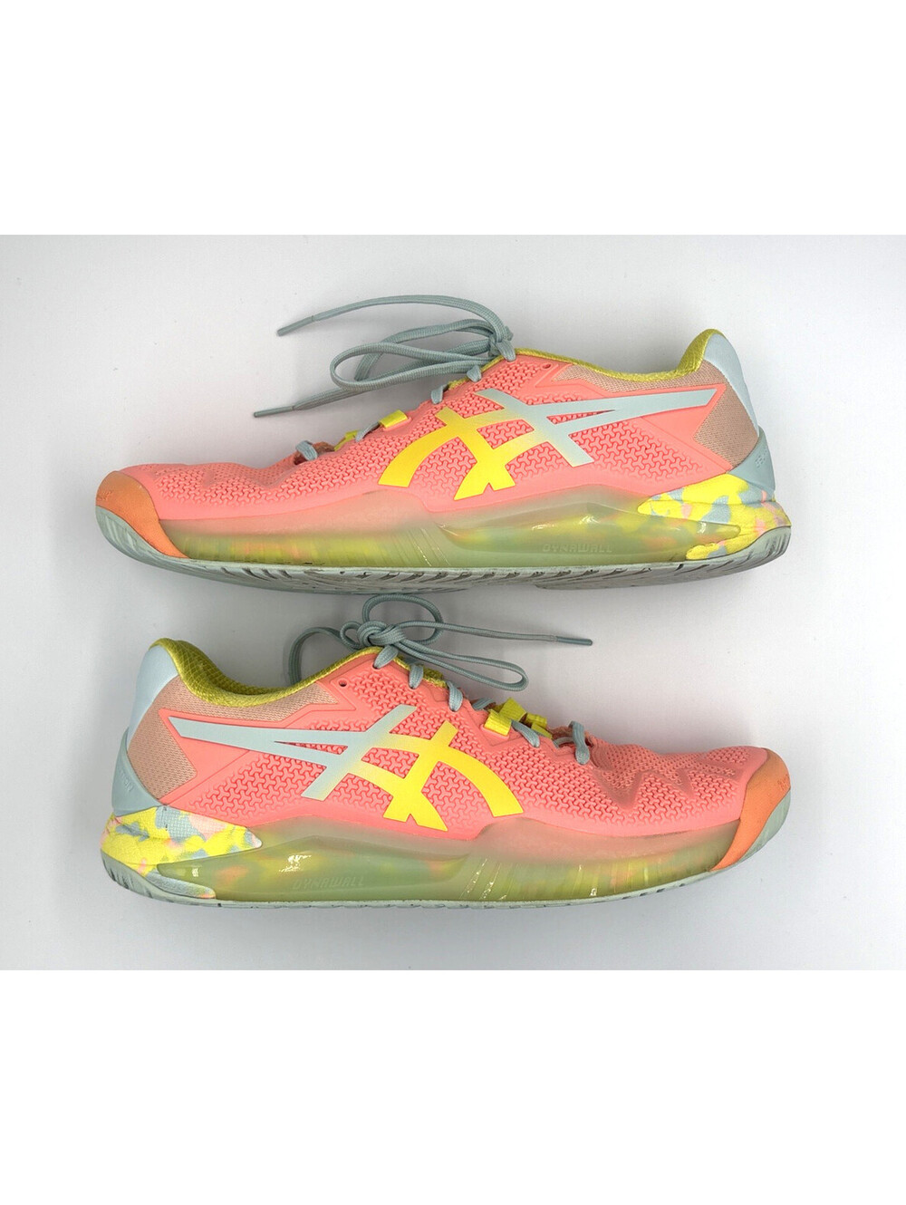 ASICS Gel Resolution 8 LE Yuzu Sun Coral Sour Tennis Shoes Women's 10
